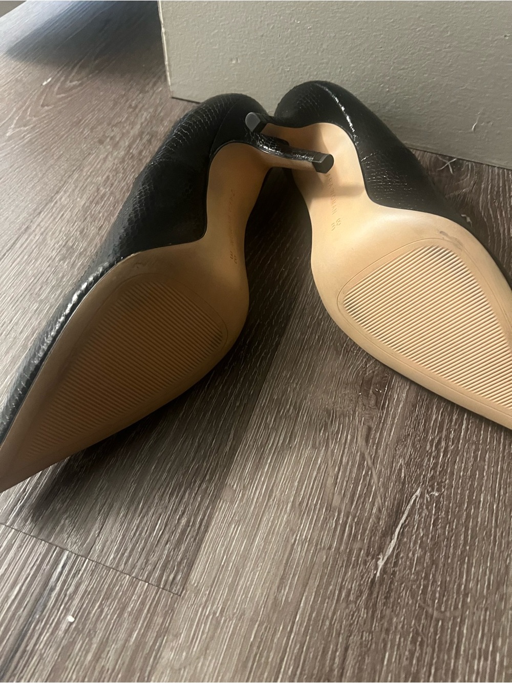 Zara Black Pointed Toe Stiletto Pumps